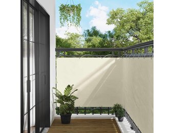 VidaXL Balkon Scherm Crème 110x1000 cm - UV- en Waterbestendig