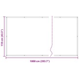 VidaXL Balkon Scherm Crème 110x1000 cm - UV- en Waterbestendig