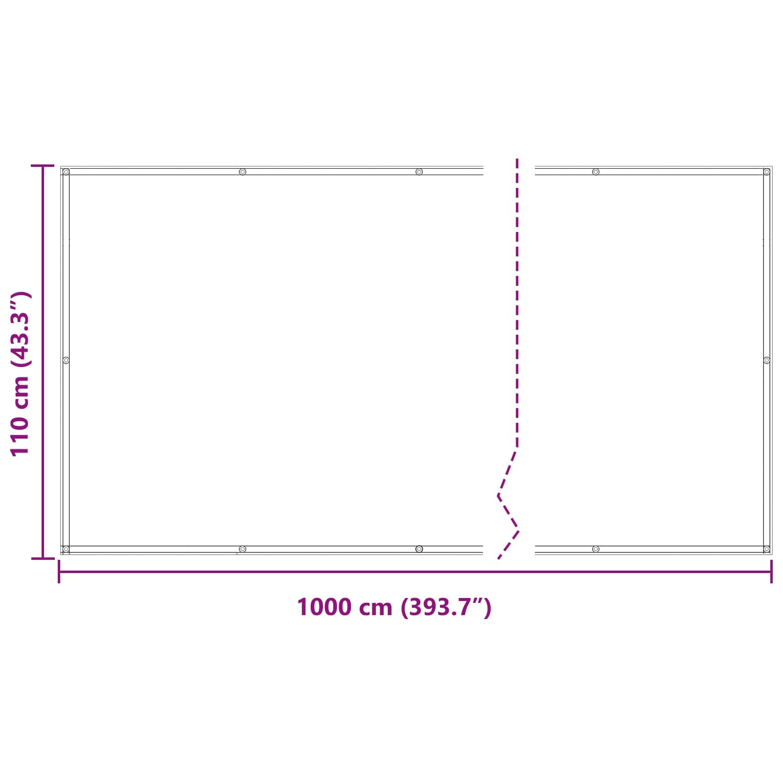 VidaXL Balkon Scherm Crème 110x1000 cm - UV- en Waterbestendig