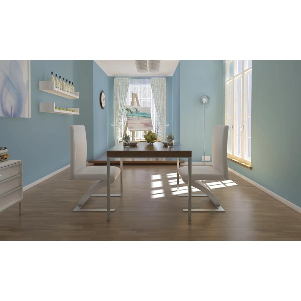 Eetkamerstoelen Kunstleer Wit - 2 stuks - 35% Korting