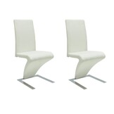 Eetkamerstoelen Kunstleer Wit - 2 stuks - 35% Korting