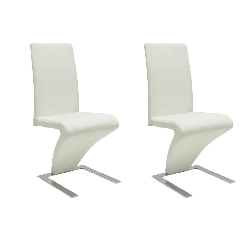 Eetkamerstoelen Kunstleer Wit - 2 stuks - 35% Korting