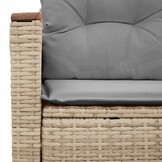 VidaXL Tuinbank 2-zits met Kussens Poly Rattan Beige - 35% Korting