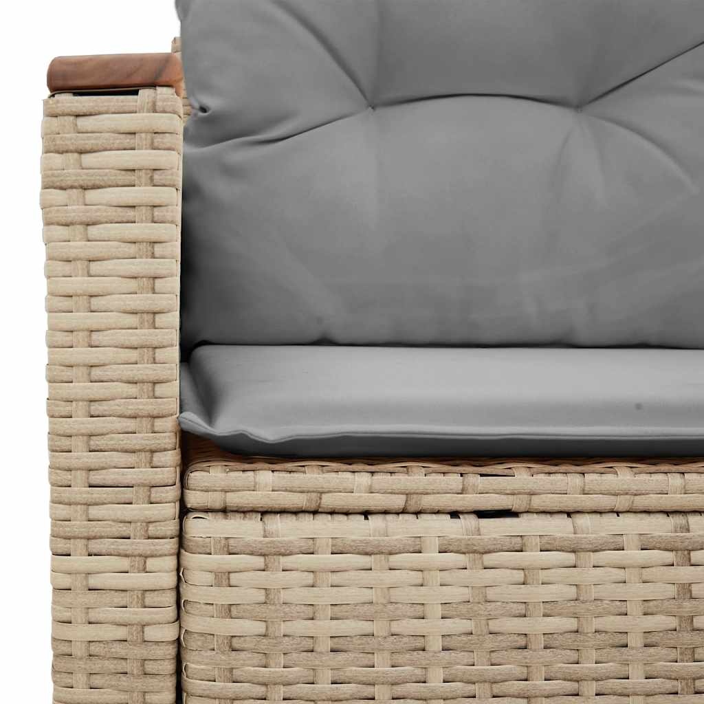 VidaXL Tuinbank 2-zits met Kussens Poly Rattan Beige - 35% Korting
