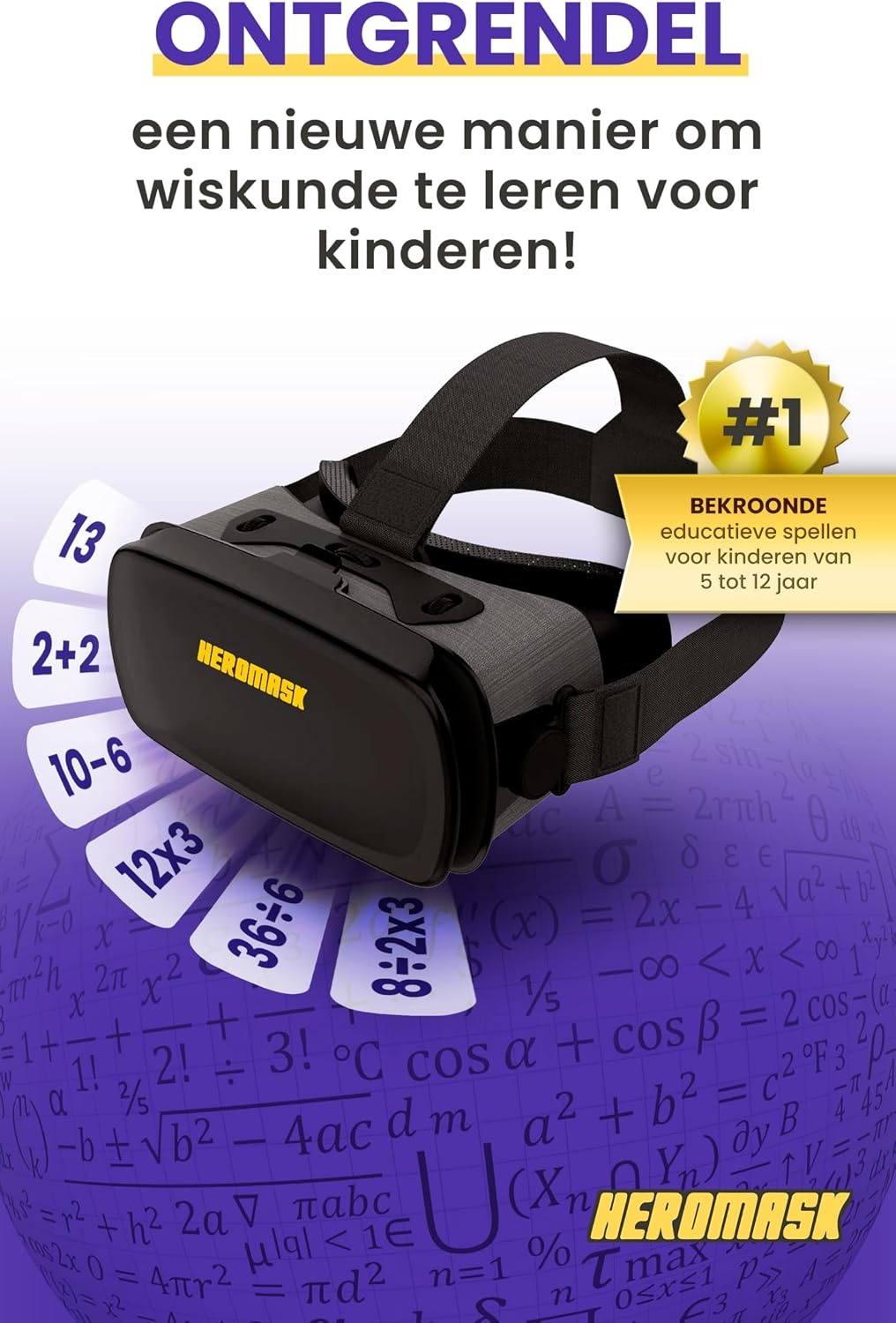 Heromask VR-bril Kinderen: Wiskunde leren in 3D - 34% Korting