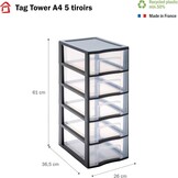 Sundis Tag Tower Opbergkast, 5 Laden, 61cm Hoog - 52% Korting