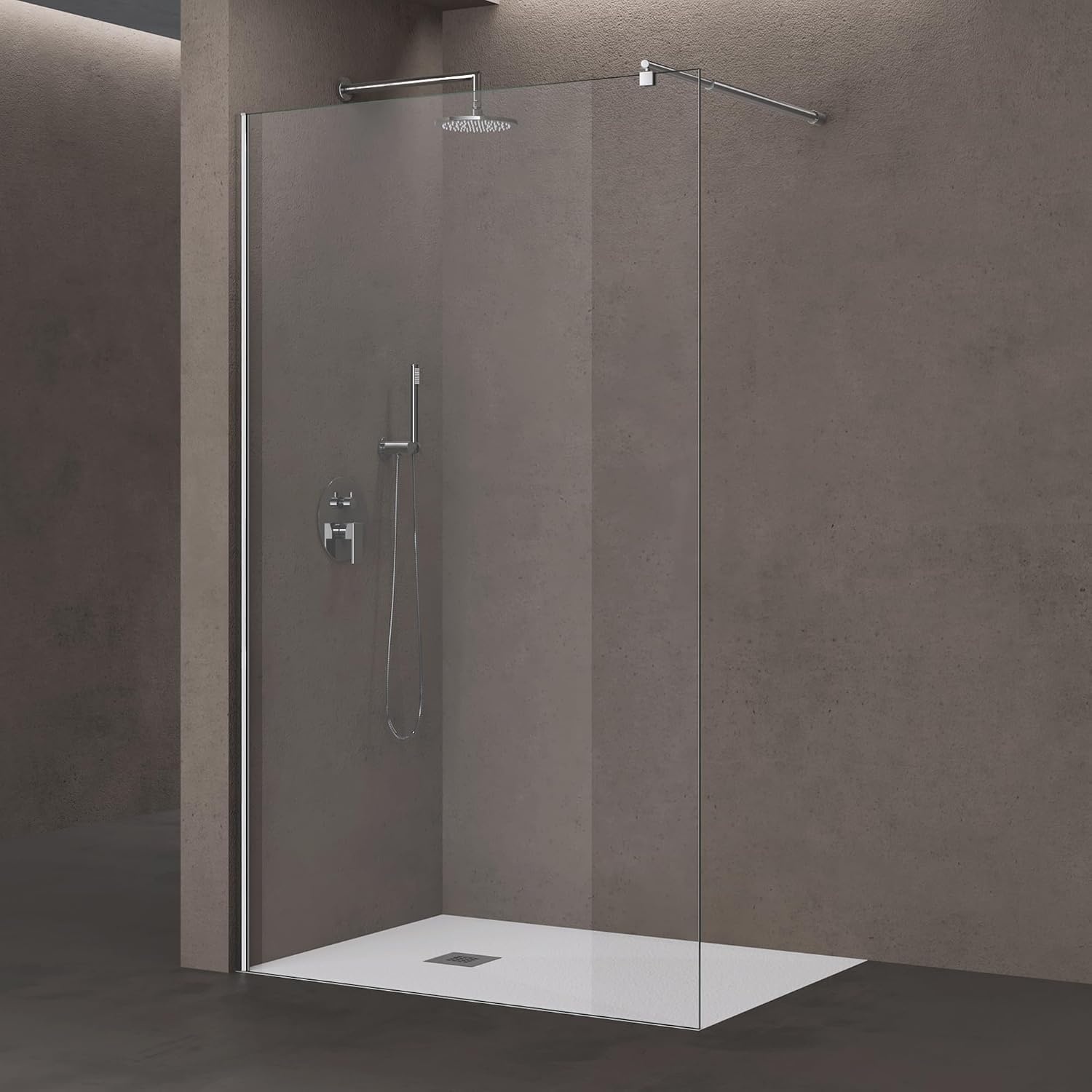 Doporro Luxe Inloopdouche 100x200cm Helder Glas met Stabilisator (34% Korting)