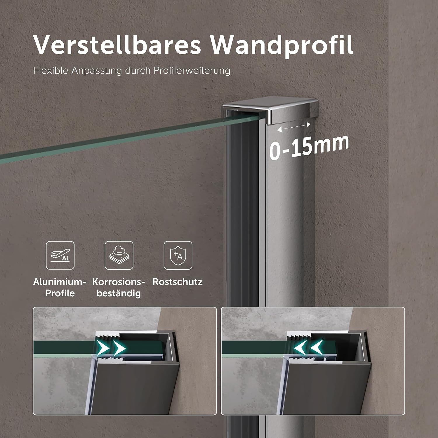 Doporro Luxe Inloopdouche 100x200cm Helder Glas met Stabilisator (34% Korting)