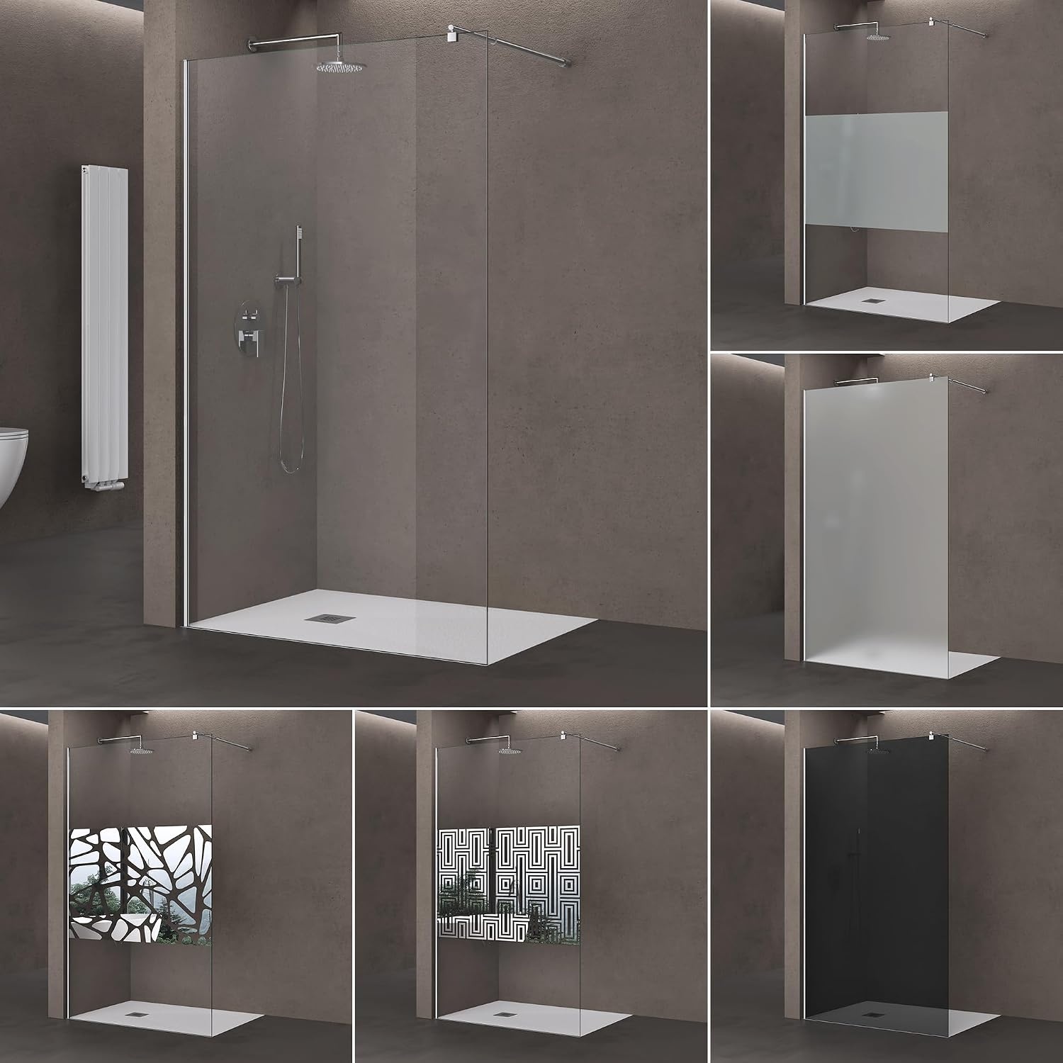 Doporro Luxe Inloopdouche 100x200cm Helder Glas met Stabilisator (34% Korting)