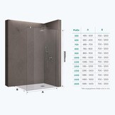 Doporro Luxe Inloopdouche 100x200cm Helder Glas met Stabilisator (34% Korting)