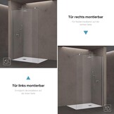 Doporro Luxe Inloopdouche 100x200cm Helder Glas met Stabilisator (34% Korting)
