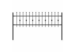Spike Hek Zwart 200x130 cm Gepoedercoat Staal - 46% Korting!