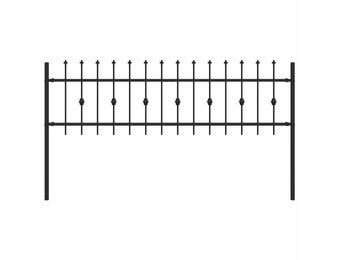Spike Hek Zwart 200x130 cm Gepoedercoat Staal - 46% Korting!