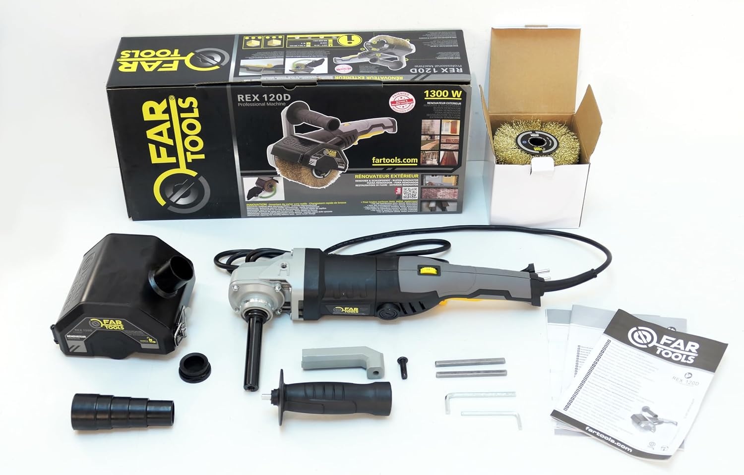 Fartools REX 120 Schuurmachine Buitenrenovatie - 1300W Zwart (-35%)