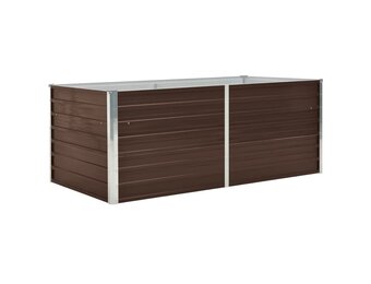 Verhoogde Plantenbak 160x80x45 cm Gegalvaniseerd Staal Bruin - 34% Korting