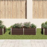 Verhoogde Plantenbak 160x80x45 cm Gegalvaniseerd Staal Bruin - 34% Korting