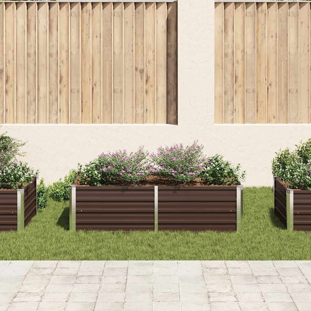 Verhoogde Plantenbak 160x80x45 cm Gegalvaniseerd Staal Bruin - 34% Korting