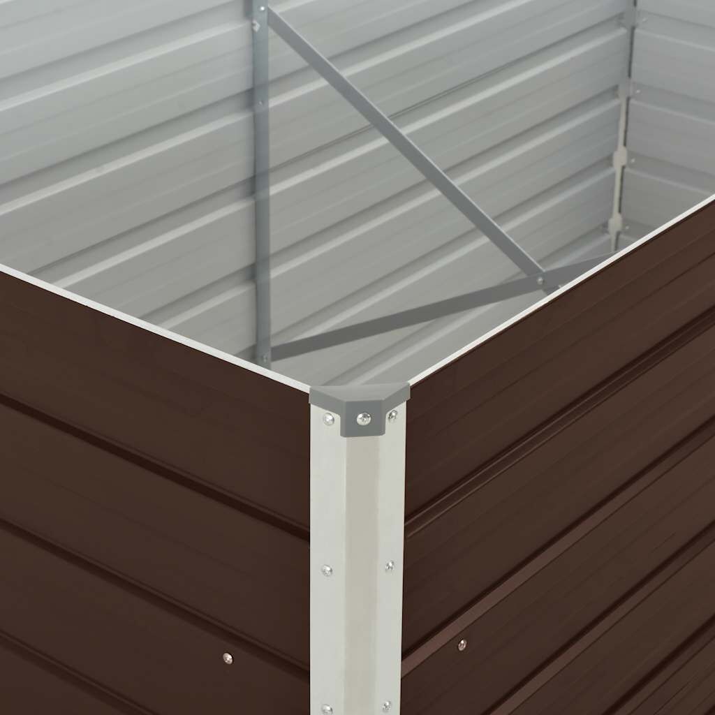 Verhoogde Plantenbak 160x80x45 cm Gegalvaniseerd Staal Bruin - 34% Korting