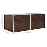 Verhoogde Plantenbak 160x80x45 cm Gegalvaniseerd Staal Bruin - 34% Korting