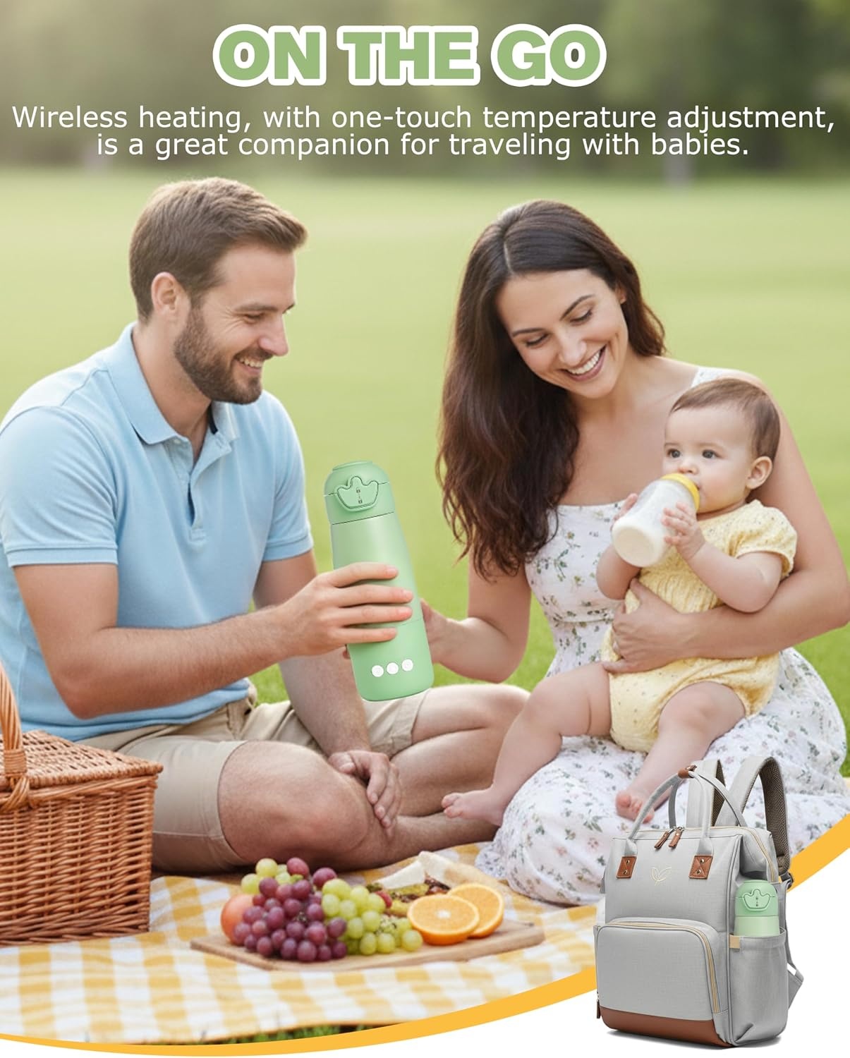 Draagbare Flessenwarmer Baby Lilian&Gema - Snel & Veilig - 350ml - 34% Korting