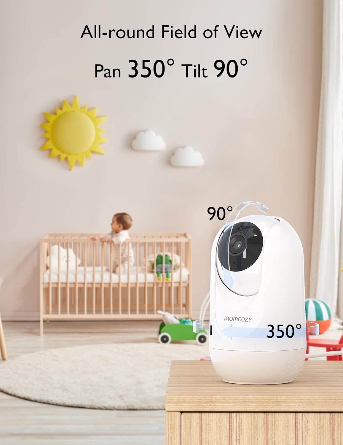 Momcozy Babyfooncamera BM01 HD 1080p met Nachtzicht & 2-weg Audio - 34% Korting