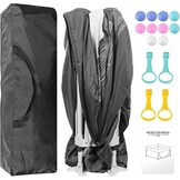 Ruime Opvouwbare Babybox (120x120x72 cm) Donkergrijs met Speelballen - 34% Korting!