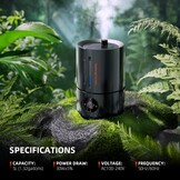 Spider Farmer Luchtbevochtiger 5L met Hygrometer - Zwart (54% Korting)