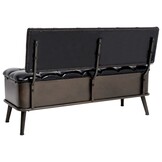 vidaXL Opbergbank met Rugleuning 110 cm Kunstleer Zwart - 55% Korting