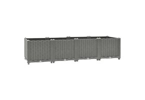 Verhoogde Plantenbak Polypropeen Lichtgrijs 160x40x38 cm - 41% Korting
