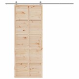 vidaXL Schuifdeur Grenenhout 80x208 cm - 34% Korting