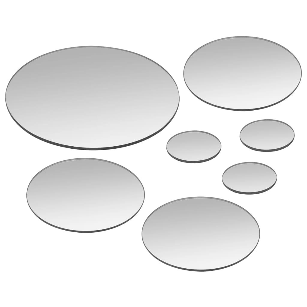VidaXL Wandspiegelset Rond Glas 7-delig - 51% Korting