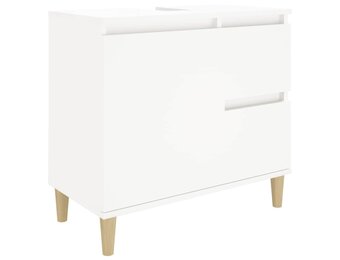VidaXL Badkamerkast wit bewerkt hout - 65x33x60 cm - 34% korting