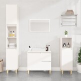 VidaXL Badkamerkast wit bewerkt hout - 65x33x60 cm - 34% korting