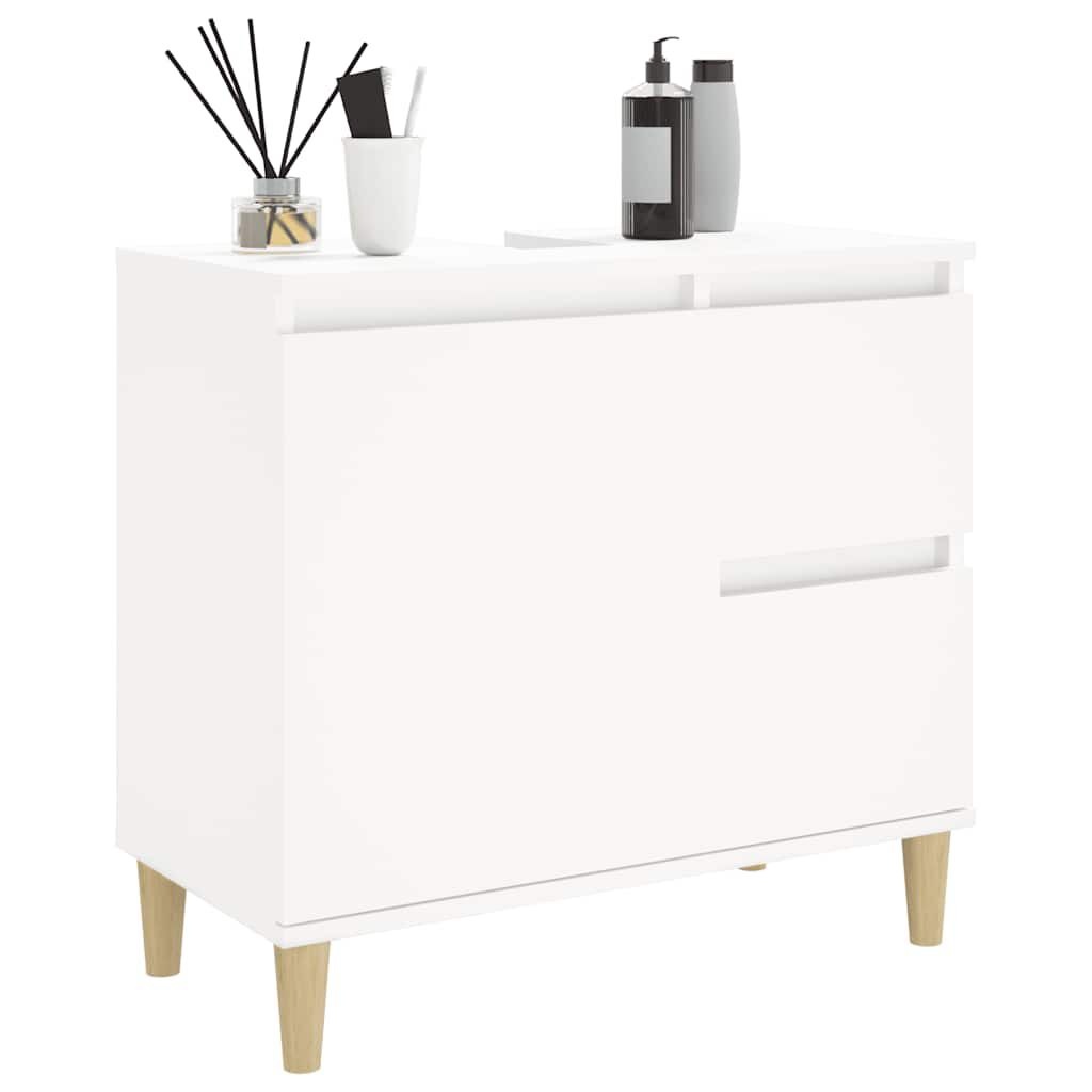 VidaXL Badkamerkast wit bewerkt hout - 65x33x60 cm - 34% korting