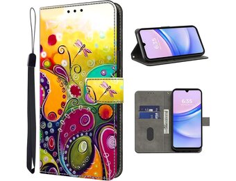 Flip Wallet Hoesje Xiaomi 14T Pro 5G - PU Leer, Kaarthouders, Standaard - Bloem & Rank (73% Korting)