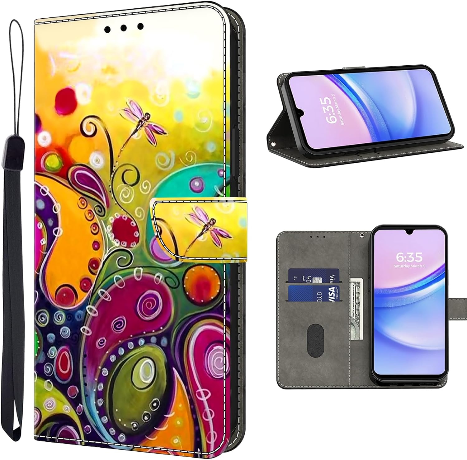 Flip Wallet Hoesje Xiaomi 14T Pro 5G - PU Leer, Kaarthouders, Standaard - Bloem & Rank (73% Korting)
