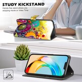 Flip Wallet Hoesje Xiaomi 14T Pro 5G - PU Leer, Kaarthouders, Standaard - Bloem & Rank (73% Korting)