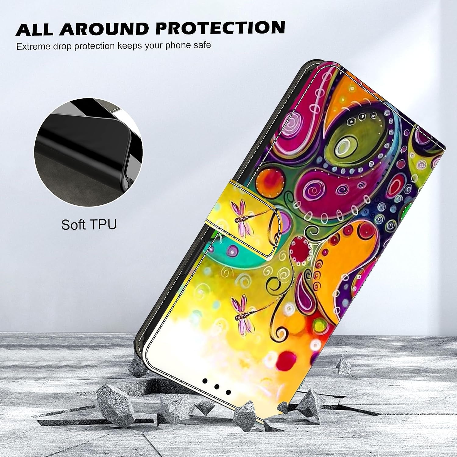 Flip Wallet Hoesje Xiaomi 14T Pro 5G - PU Leer, Kaarthouders, Standaard - Bloem & Rank (73% Korting)