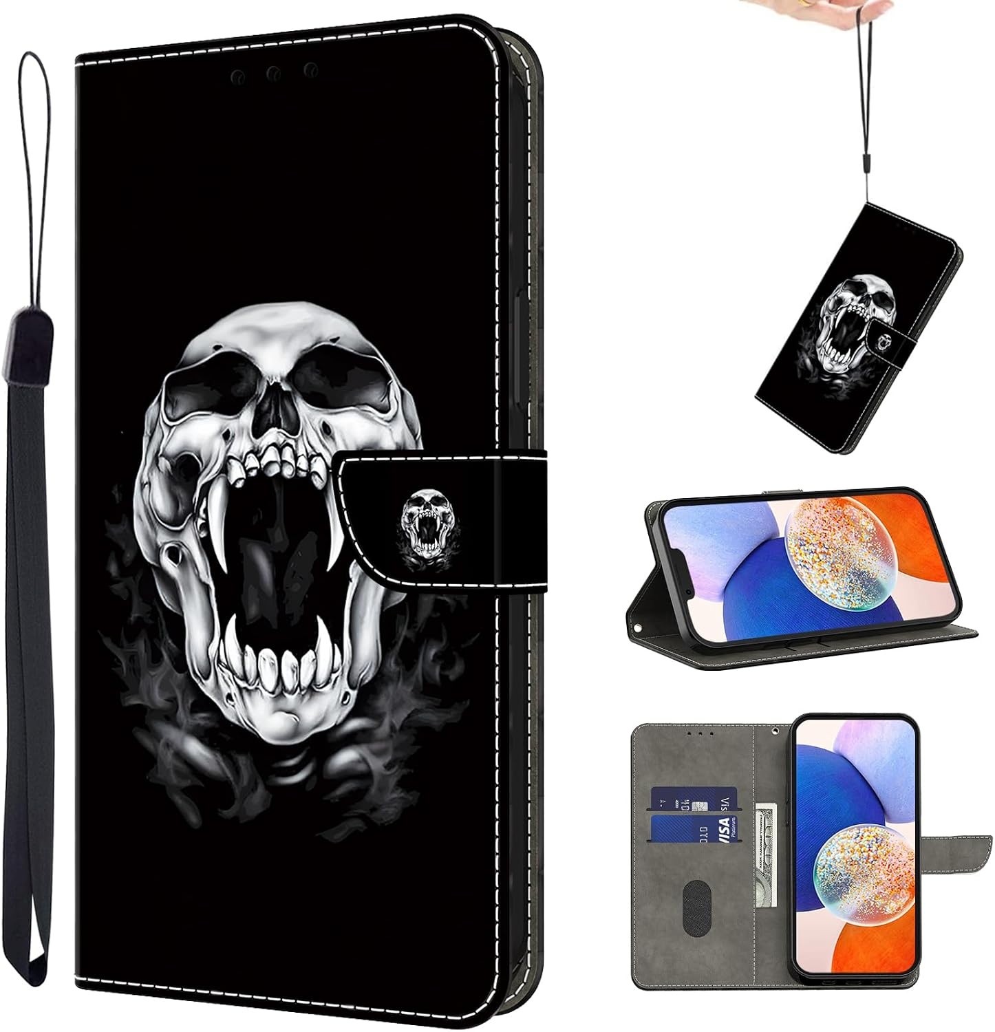 Flip Wallet Hoesje Xiaomi 14T Pro 5G - PU Leer, Kaarthouders, Standaard - Bloem & Rank (73% Korting)