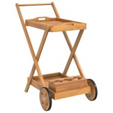 Serveertrolley 54x87x90 cm Massief Acaciahout - 35% Korting