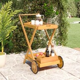 Serveertrolley 54x87x90 cm Massief Acaciahout - 35% Korting