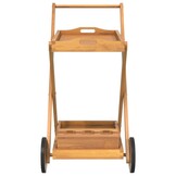 Serveertrolley 54x87x90 cm Massief Acaciahout - 35% Korting
