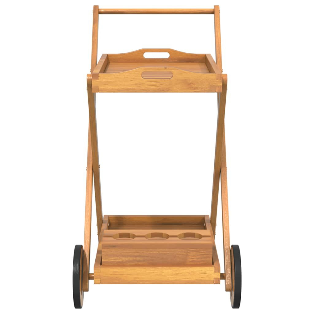 Serveertrolley 54x87x90 cm Massief Acaciahout - 35% Korting