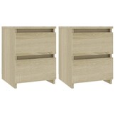 Nachtkastjes Sonoma Eiken (2 stuks) - 30x30x40 cm