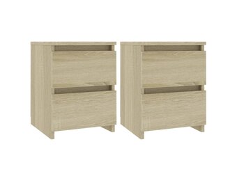 Nachtkastjes Sonoma Eiken (2 stuks) - 30x30x40 cm