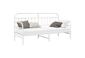 vidaXL Bedframe voor een daybed Wit 75 x 190 cm Gepoedercoat staal