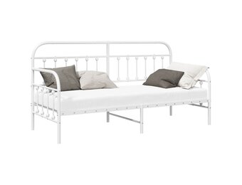 vidaXL Bedframe voor een daybed Wit 75 x 190 cm Gepoedercoat staal