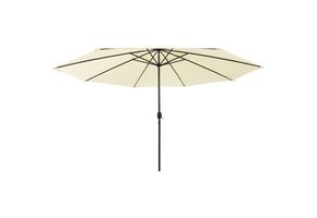 Parasol met LED-verlichting 400 cm Zandkleurig - 41% Korting