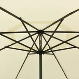 vidaXL Parasol met LED-verlichting 400 cm zandkleurig