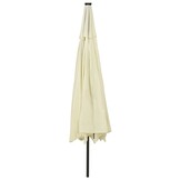 vidaXL Parasol met LED-verlichting 400 cm zandkleurig
